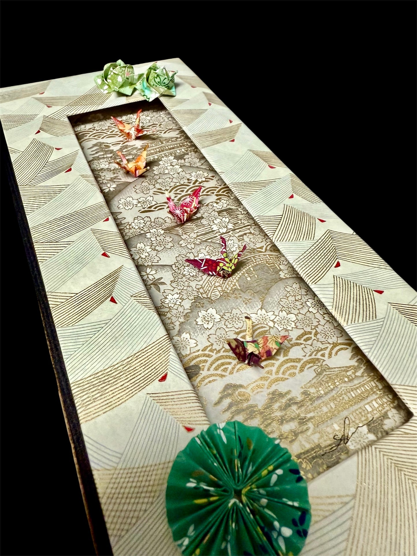 Mini: Cranes with Rose Flowers (Made to Order) (Copy)