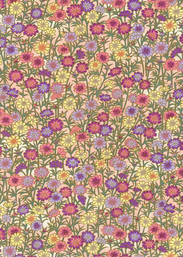 Cream- Multi Color Flower