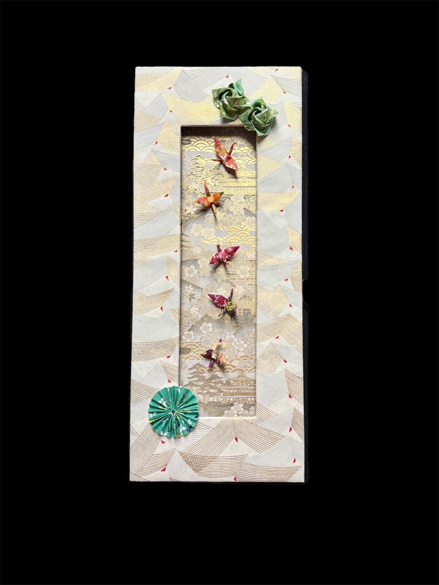 Mini: Cranes with Rose Flowers (Made to Order) (Copy)