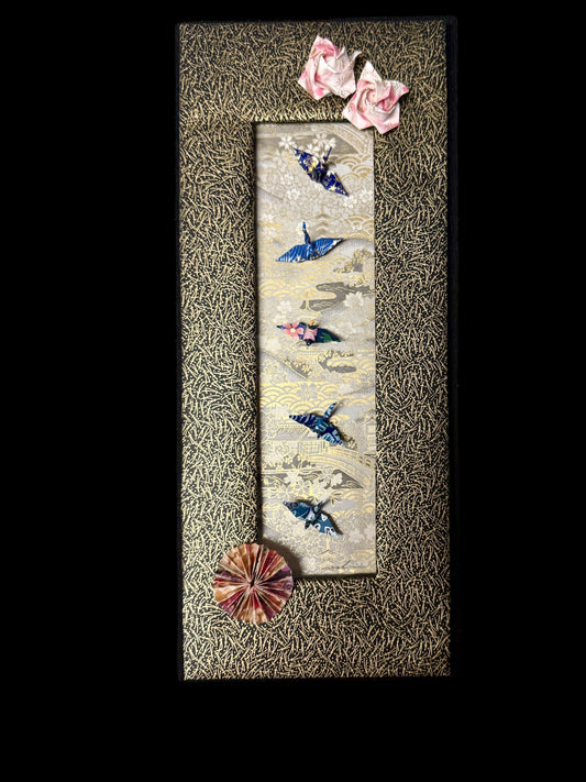 Mini: Cranes with Rose Flowers (Made to Order) (Copy)