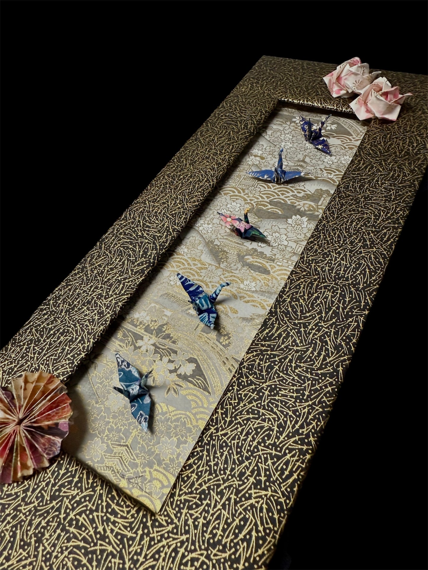 Mini: Cranes with Rose Flowers (Made to Order) (Copy)